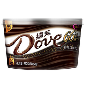 29.9元 Dove 德芙 66%醇黑巧克力（碗装）252g