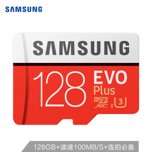 127元包邮 SAMSUNG 三星 EVO Plus 升级版+ MicroSD卡 128GB