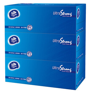 PLUS会员：19.8元  维达 抽纸 超韧3层100抽*3盒*3件