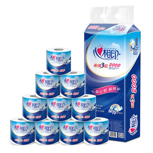 PLUS会员： 15.56元 心相印 心柔系列 有芯卷纸 3层200克*10卷