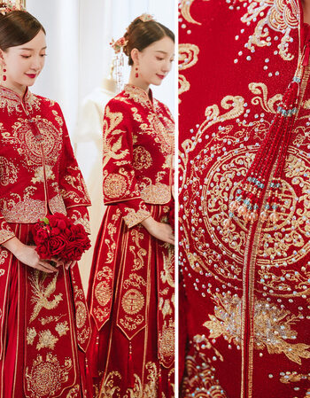 南极人轻奢高档秀禾服新娘2021新款中式婚服结婚礼服敬酒服中国风秀