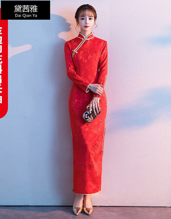 服饰内衣>女装>旗袍>黛茜雅(daiqianya)>礼仪小姐迎宾旗袍服服装颁奖