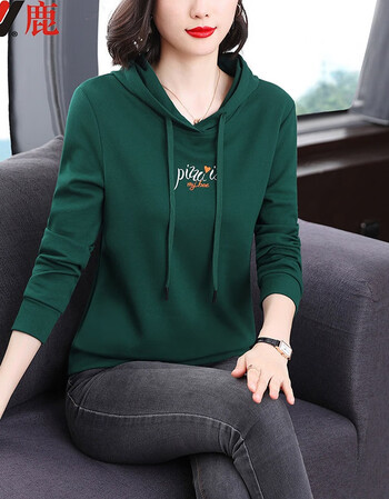 雅鹿品牌高档女装春秋卫衣女薄款中年妈妈上衣2021年新款宽松长袖时尚