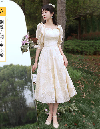 姐妹团小礼服伴娘服平常可穿小个子香槟色伴娘日常蕾丝新款连衣裙气质