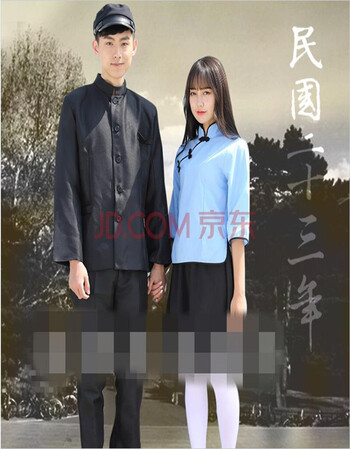 民国风学生装演出服五四青年装女中山服男装复古毕业舞台写真班服