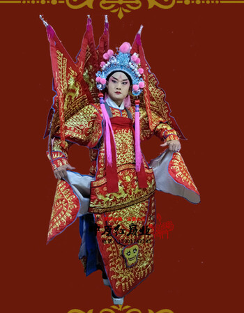 阿坡饵 戏曲戏剧服饰舞台表演服装-武生-武将服装-武生大靠-全盘金男