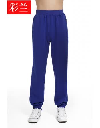 秋冬男士加绒加厚运动裤宽松卫裤中老年男直筒长裤纯棉加肥休闲裤 天