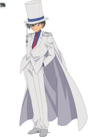 名侦探柯南 儿童怪盗基德衣服 cos衣服 服装 眼镜 手枪 l