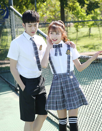 校服套装学院风韩国夏季小学初中高中学生英伦班服定制男女jk制服 女