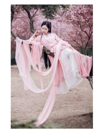 cosplay古装汉服,cosplay服装租赁实体店 魏晋风汉服女装新款古风中国风复古汉服女款cosplay服装古装红色 粉红