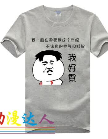 创意个性潮男短袖搞怪恶搞笑带文字衣服t恤 有字卡通班服定制半袖 我
