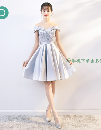 娇白蔷欢伴娘服短款2018新款韩版短款伴娘团姐妹裙毕业派对晚伴娘礼服
