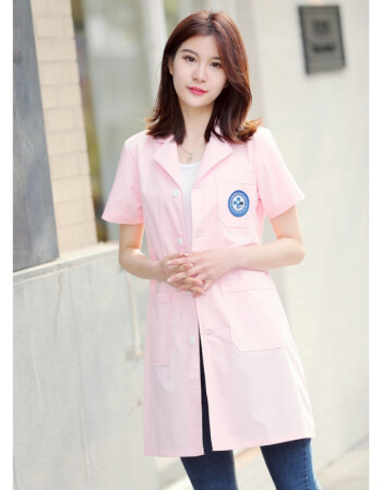 韩版白大褂长袖女韩纹绣衣服南丁格尔护士工作短袖美容修身医生服抖音