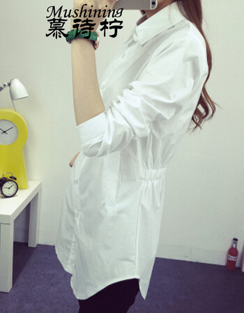 最新韩版修身收腰镂空打底衬衣价格 同款 _尚