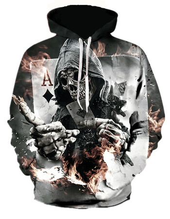 骷髅头卫衣男女3d立体感恐怖骷髅鬼面恶搞大码创意霸气上衣服外套