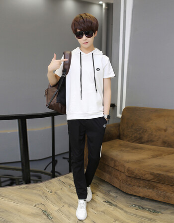 夏季套装12胖15中大童男孩短袖13-14岁男生16初中学生