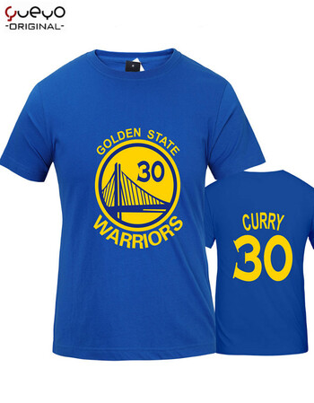 悦游新款男女夏装球衣队服篮球星T恤勇士短袖