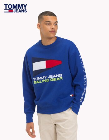 tommy jeans,Tommy Hilfiger tommy jeans 男装2018夏季套头卫衣-dm0dm05239ou 蓝色419 l