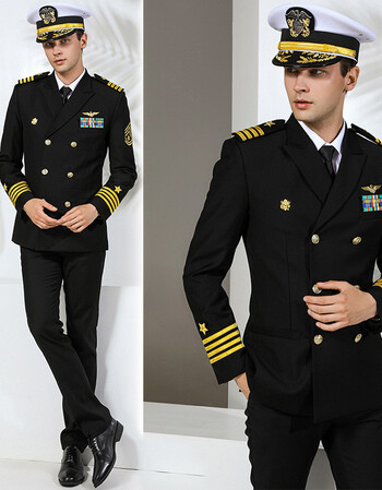 船长制服海军制服晚宴常服空军制服西装套装工装 外套(带配饰 西裤
