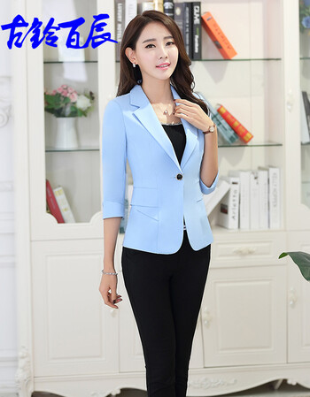 古铃百辰小西装女 2016夏季新款韩版七分袖女