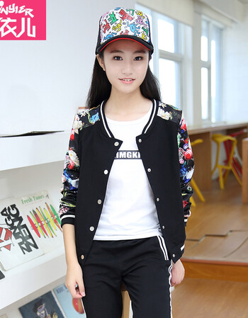 新品 女生套装少女春秋季运动服初中学生秋装韩版两件