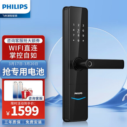 飞利浦（PHILIPS）飞利浦（PHILIPS） DDL603E智能锁家用指纹密码锁直连智控电子锁 603E全版