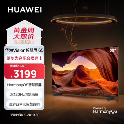 华为Vision智慧屏 65英寸 120Hz超薄全面屏4K超高清 3GB+32GB智能液晶护眼电视机 以旧换新HD65MILA