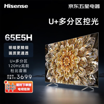 海信电视65E5H 65英寸多分区背光120Hz高刷防抖4K高清旗舰画质平板电视机可挂墙 咨询享好礼 厂家直送 65E5H原画旗舰