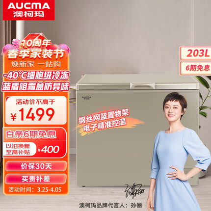 澳柯玛（AUCMA） 203升零下40度超低温冰柜 深海海鲜 电脑控温 家用商用大容量冷柜 BC/BD-203FNE