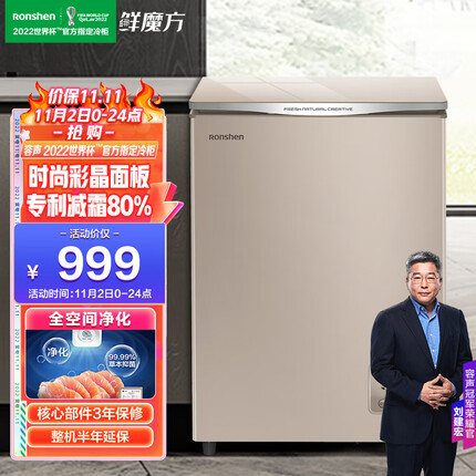 容声（Ronshen） 100升低霜小型冰柜家用冷藏冷冻转换单温冷柜 一级能效 母婴母乳小冰箱BD/BC-100MGSY