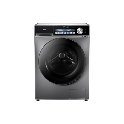 美的（Midea）滚筒洗衣机全自动 快净系列 V5S 智能投放 洗衣机超薄款 触控彩屏 1.1洗净比 除菌10公斤 MG100V5S