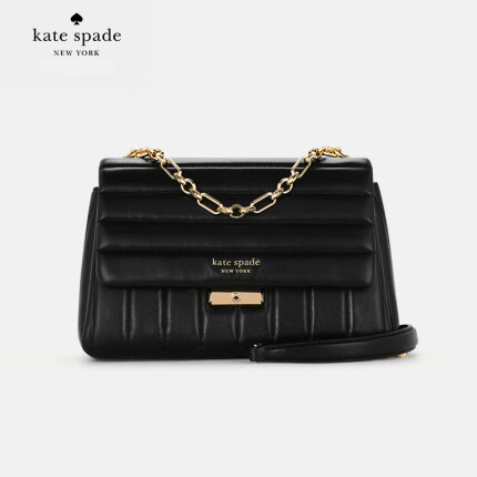 Kate Spade凯特丝蓓女士黑色中号单肩斜挎包K6539001 品牌授权直供