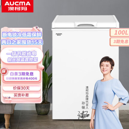澳柯玛(AUCMA) 100升冷藏冷冻转换冰柜 迷你家用低霜小冷柜一级节能单温母婴母乳冰箱以旧换新BC/BD-100H