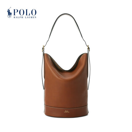 拉夫劳伦女配 23秋Bellport皮革中号水桶包RL52684 200-棕色 ONE