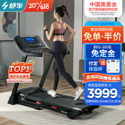 舒华（SHUA）跑步机家庭用可折叠跑步机减震走步机 健身房专业运动健身器材 SH-T9119T【10.1吋触控彩屏】