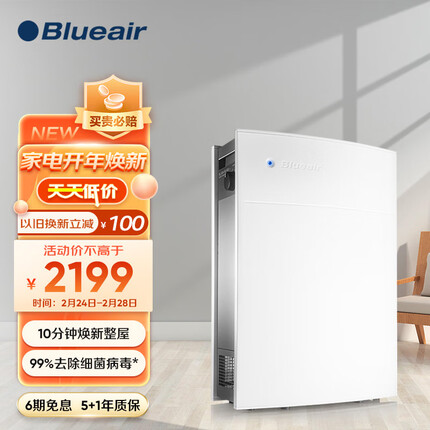 布鲁雅尔(Blueair)空气净化器除甲醛 除醛小金刚303+ 京品家电 除二手烟异味 除菌雾霾PM2.5