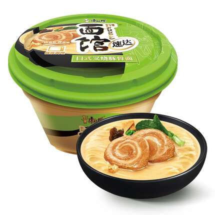 康师傅日式叉烧豚骨碗面185g 拍2件,叠商品下方3-2元劵