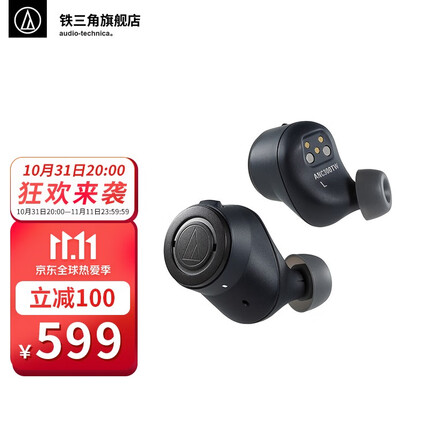 铁三角（Audio-technica） ANC300TW 真无线降噪蓝牙耳机 HIFI机身 长久续航