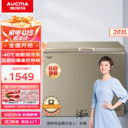 澳柯玛（AUCMA） 203升零下40度超低温冰柜 深海海鲜 电脑控温 家用商用大容量冷柜 BC/BD-203FNE