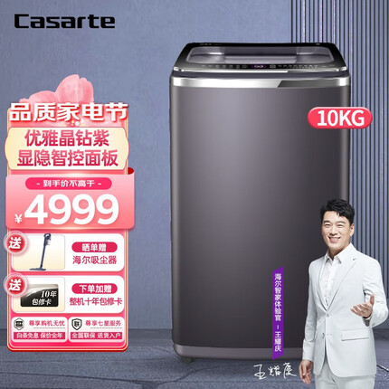 卡萨帝（Casarte）波轮洗衣机10公斤直驱变频双动力免清洗防缠绕智慧球科技 晶钻紫 10KG+双动力+C809 100MSU1