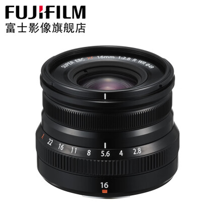 富士(FUJIFILM) XF16mmF2.8 R WR 广角定焦镜头 玄色 官方标配