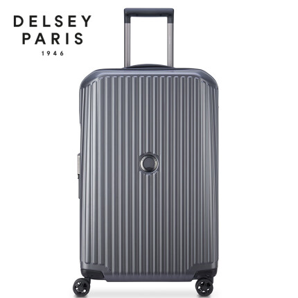 DELSEY戴乐世行李箱可扩容双层拉链托运箱男女潮 24英寸 煤灰色 2173