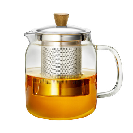 佳佰 茶壶玻璃茶具 大容量过滤煮茶器办公养生泡茶壶 家用加厚耐热烧水壶700ml