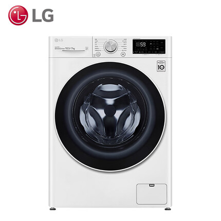 LG 纤慧系列 10.5公斤滚筒洗衣机全自动 洗烘一体 95℃高温洗 6种智能手洗 白FLX10M4W 以旧换新