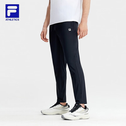 FILA 斐乐男士针织长裤2023夏基础冰丝防晒运动健身长裤