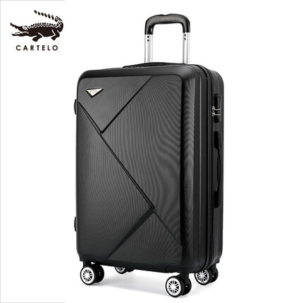 卡帝乐鳄鱼(CARTELO) 拉杆箱男女行李箱登机箱万向轮旅行箱 26英寸幻影黑