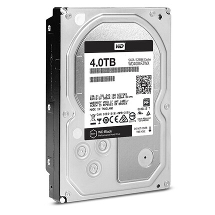 西部数据(WD) 黑盘1T/2T/4T/6TB 台式机 电脑 机械硬盘 吃鸡 游戏硬盘 4TB WD4005FZWX 128M