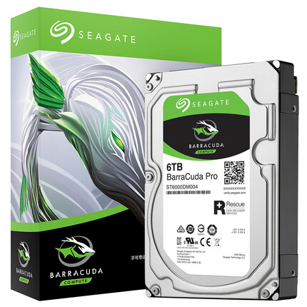 希捷(SEAGATE)酷鱼Pro系列 6TB 7200转256M SATA3 台式机机械硬盘(ST6000DM004)