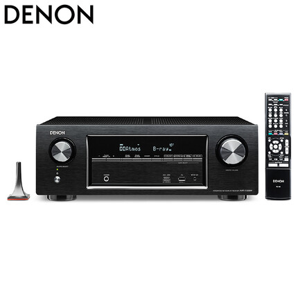 天龙(DENON)AVR-X1300W 音响 音箱 家庭影院 7.2声道功放机 4K 杜比全景声 DTS:X 蓝牙 WIFI 黑色