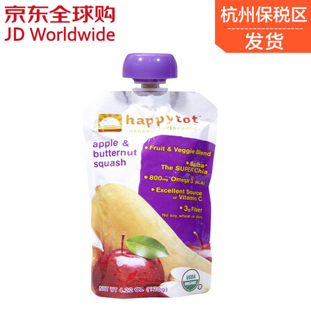 京东全球购自营 美国禧贝有机蔬菜水果泥120g